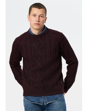 Buffalo David Bitton Buffalo Jeans Walder Relaxed Cable Knit Sweater - Brown