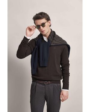 Bugatti Pullover Mit V-Ausschnitt - Schwarz