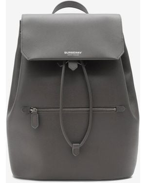 Burberry Leather Backpack - Grey