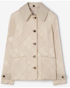 Burberry Quilted Nylon Fernleigh Jacket - Natural