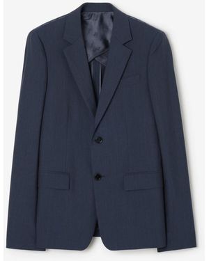 Burberry Wool Bond Tailored Jacket - Blue