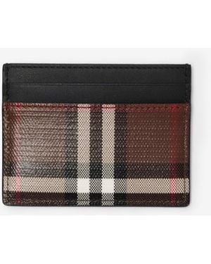 Burberry Check Card Case - Black