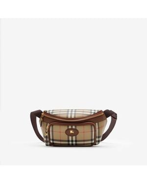 Burberry Check Belt Bag - Brown