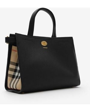 Burberry Small Cotswolds Check Tote - Black