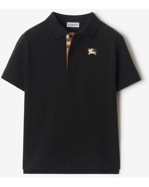 Burberry Childrens Cotton Piqué Polo Shirt - Black