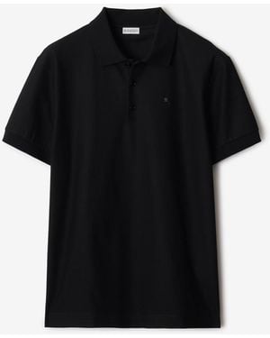 Burberry Cotton Polo Shirt - Noir