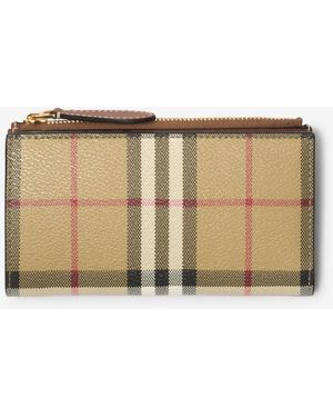Burberry Medium Check Bifold Wallet - Natural