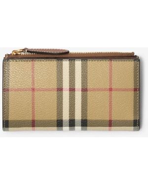 Burberry Medium Check Bifold Wallet - Natural