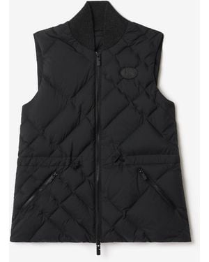 Burberry Check-Stitch Nylon Devonside Gilet - Black