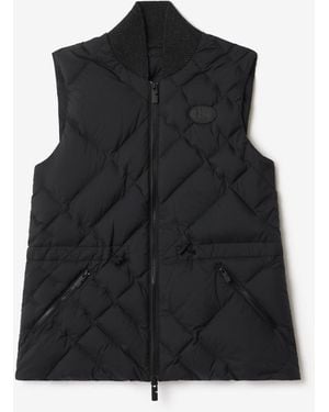 Burberry Check-Stitch Nylon Gilet - Black