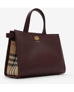 Burberry Small Cotswolds Check Tote - Brown