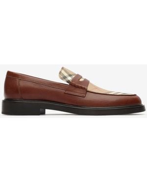 Burberry Leather Pembroke Loafers - Brown