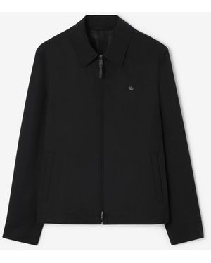 Burberry Wool Bloomsbury Harrington Jacket - Black