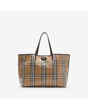Burberry Large Highlands Tote - Brown