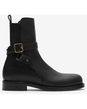 Burberry Leather Ledger Jodphur Boots​ - Black