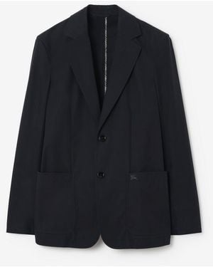 Burberry Technical Cotton Tailored Jacket - Blue