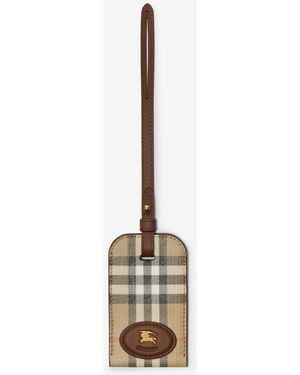 Burberry Check Luggage Tag - Metallic