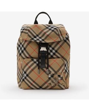 Burberry Check Backpack - Metallic