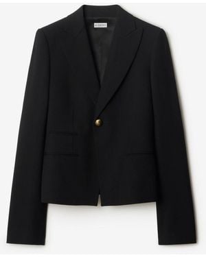 Burberry Wool Tailored Jacket - Black