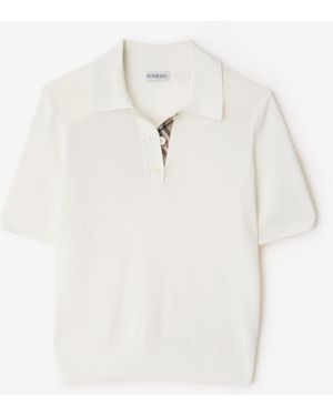 Burberry Wool Polo Shirt - White