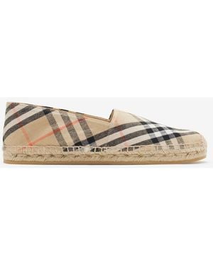 Burberry Check Mews Espadrilles​ - Natural