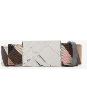 Burberry Reversible Engraved Check Belt - Multicolour