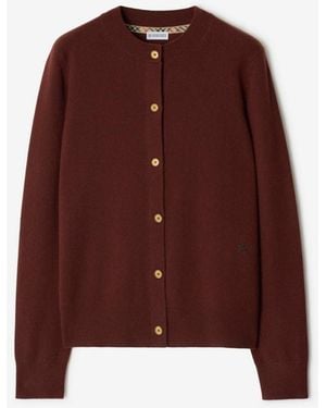 Burberry Cashmere Blend Cardigan - Brown