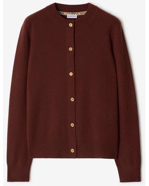 Burberry Cashmere Blend Cardigan - Brown