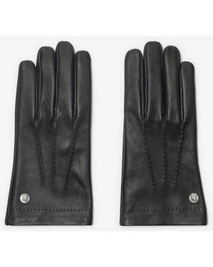 Burberry Leather Gloves - Black