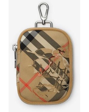 Burberry Check Zip Wallet - Metallic