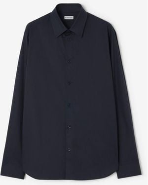 Burberry Slim Fit Cotton Shirt - Blue