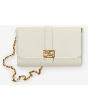 Burberry Rider Chain Strap Wallet - White