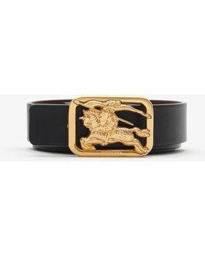Burberry Reversible Leather Rider Belt - Metallic