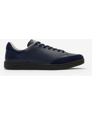 Burberry Leather And Suede Set Trainers - Blue