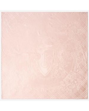 Burberry Floral Crest Silk Scarf - Pink