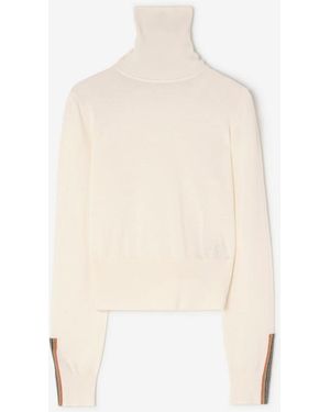 Burberry Wool Rollneck Jumper - White