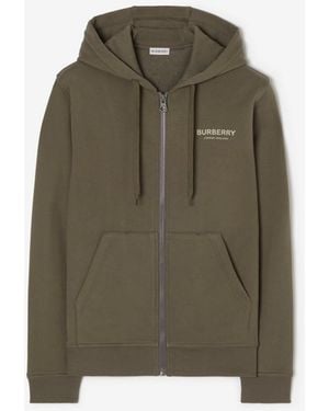 Burberry Cotton Zip Hoodie - Green
