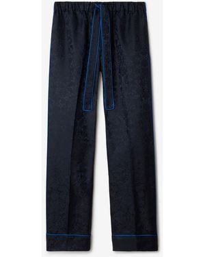 Burberry Sunflower Silk Pyjama Trousers - Blau