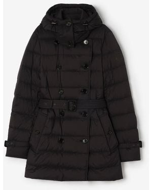 Burberry Short Nylon Audley Puffer Coat - Black
