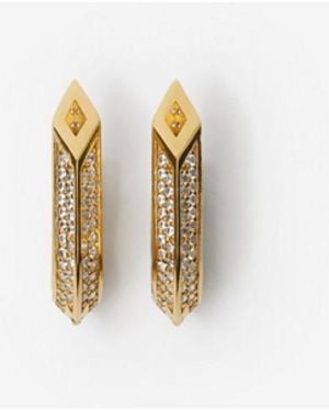 【関税込み】Burberry ゴールド Hollow パヴェ ピアス 関税込み】Burberry ゴールド Hollow Spike パヴェ ピアス