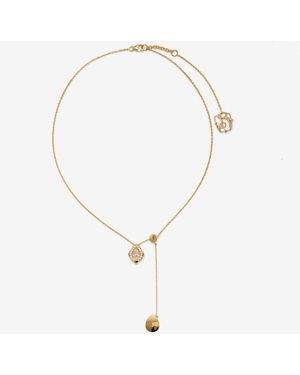 Burberry Shield Pendant Necklace - White