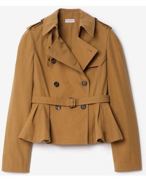 Burberry Cotton Isabella Trench Jacket - Brown