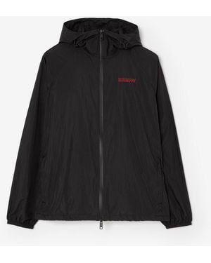 Burberry Heart Knight Nylon Clapton Hooded Jacket - Black