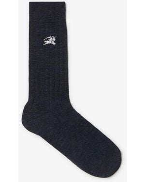 Burberry Wool Blend Socks - Blue