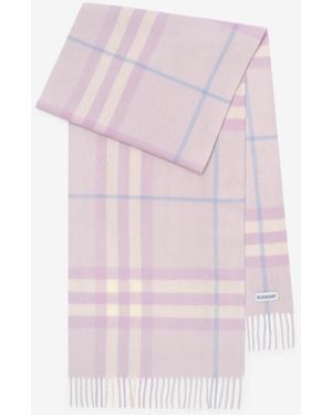 Burberry Check Cashmere Scarf - Pink