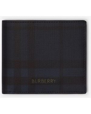 Burberry City Check Bifold Coin Wallet - Black