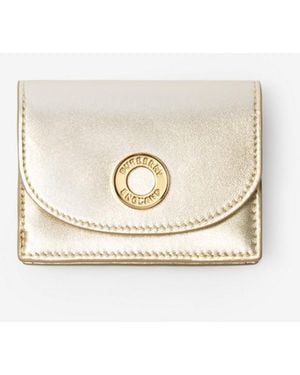 Burberry Small Leather Folding Wallet - White