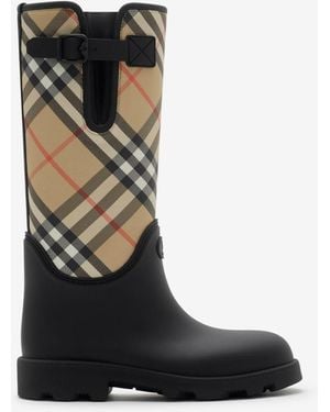 Burberry Rubber Marsh Stamp High Boots​ - Black