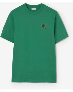 Burberry Knight Cotton T-Shirt - Green