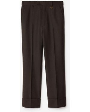Burberry Straight-Leg Pleated Pants - Black